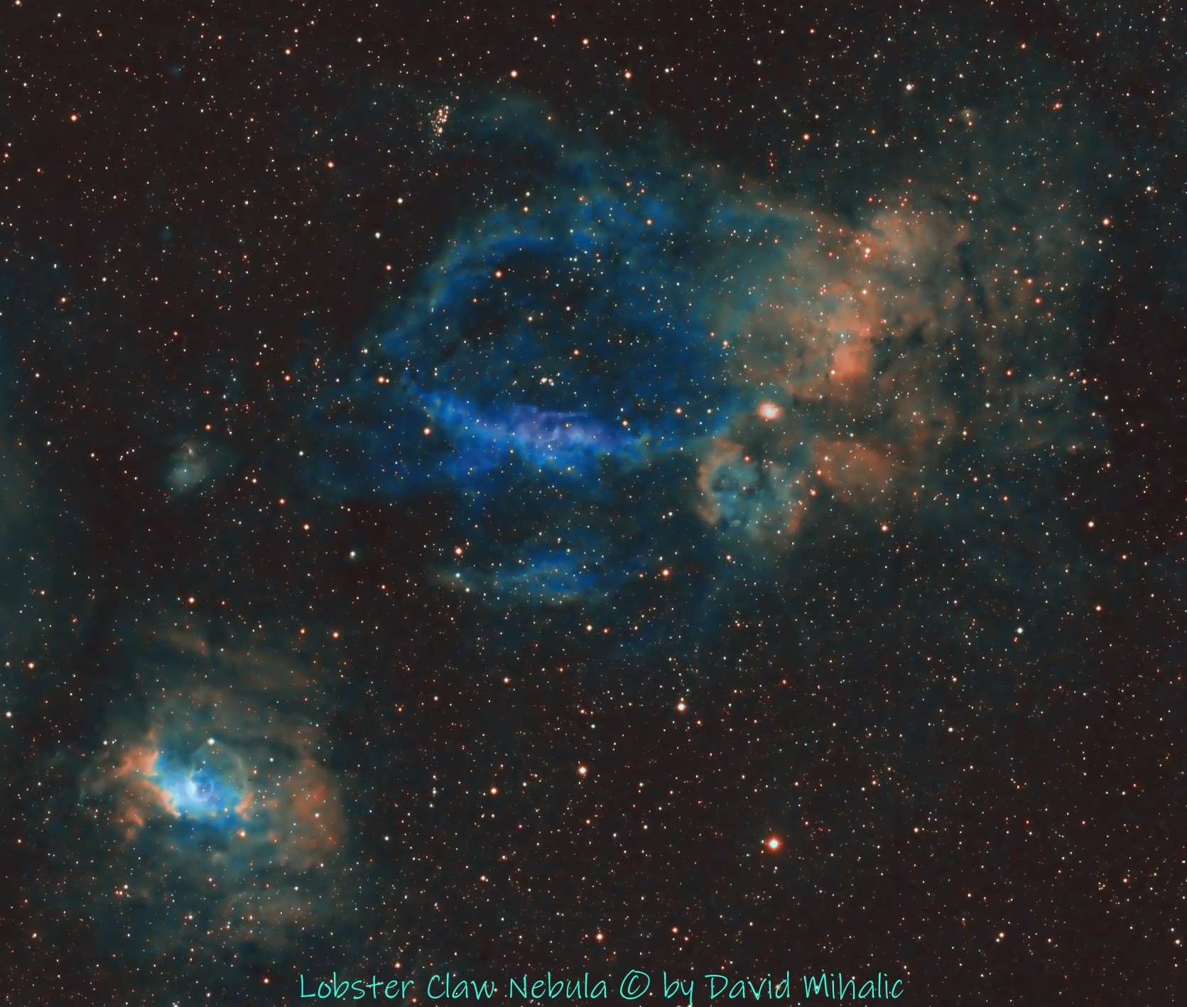 Lobster Claw Nebula Telescope Live
